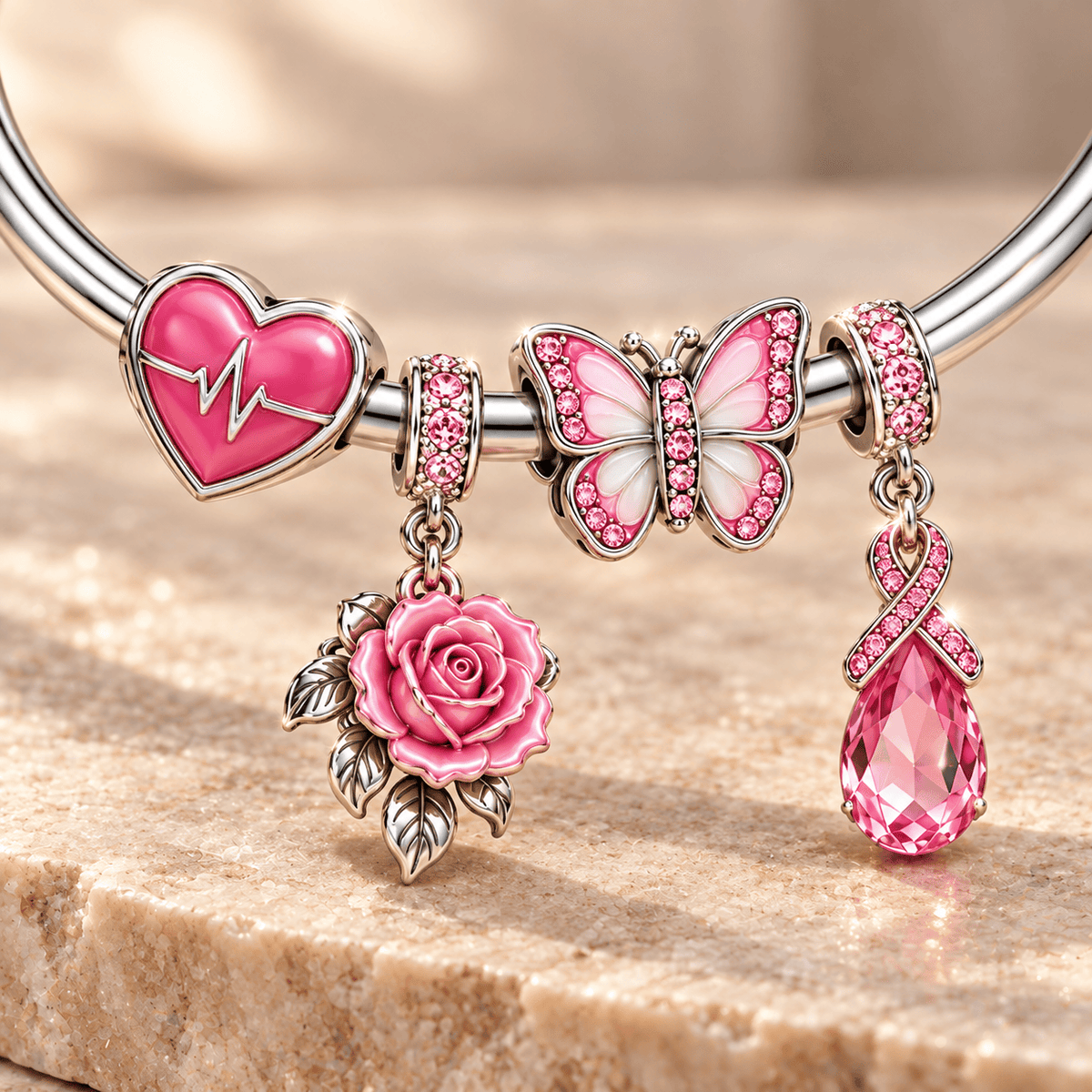 BCA Silver Charm Bracelet Set TMH