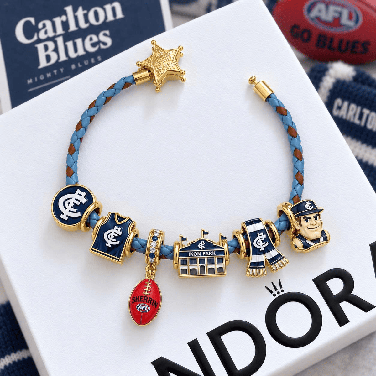 CTFC Braided Leather Charm Bracelet Set VTH