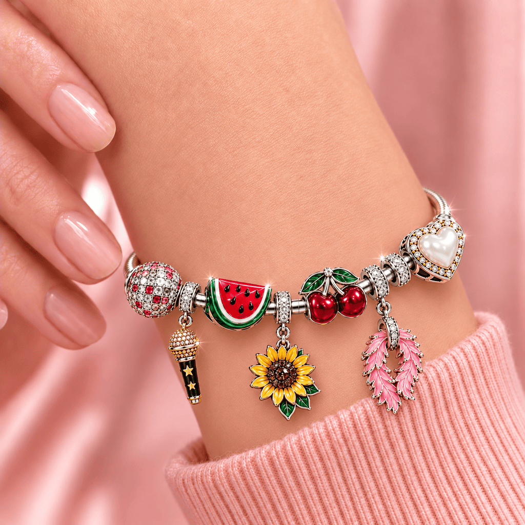 HSL Silver Charm Bracelet Set TMH