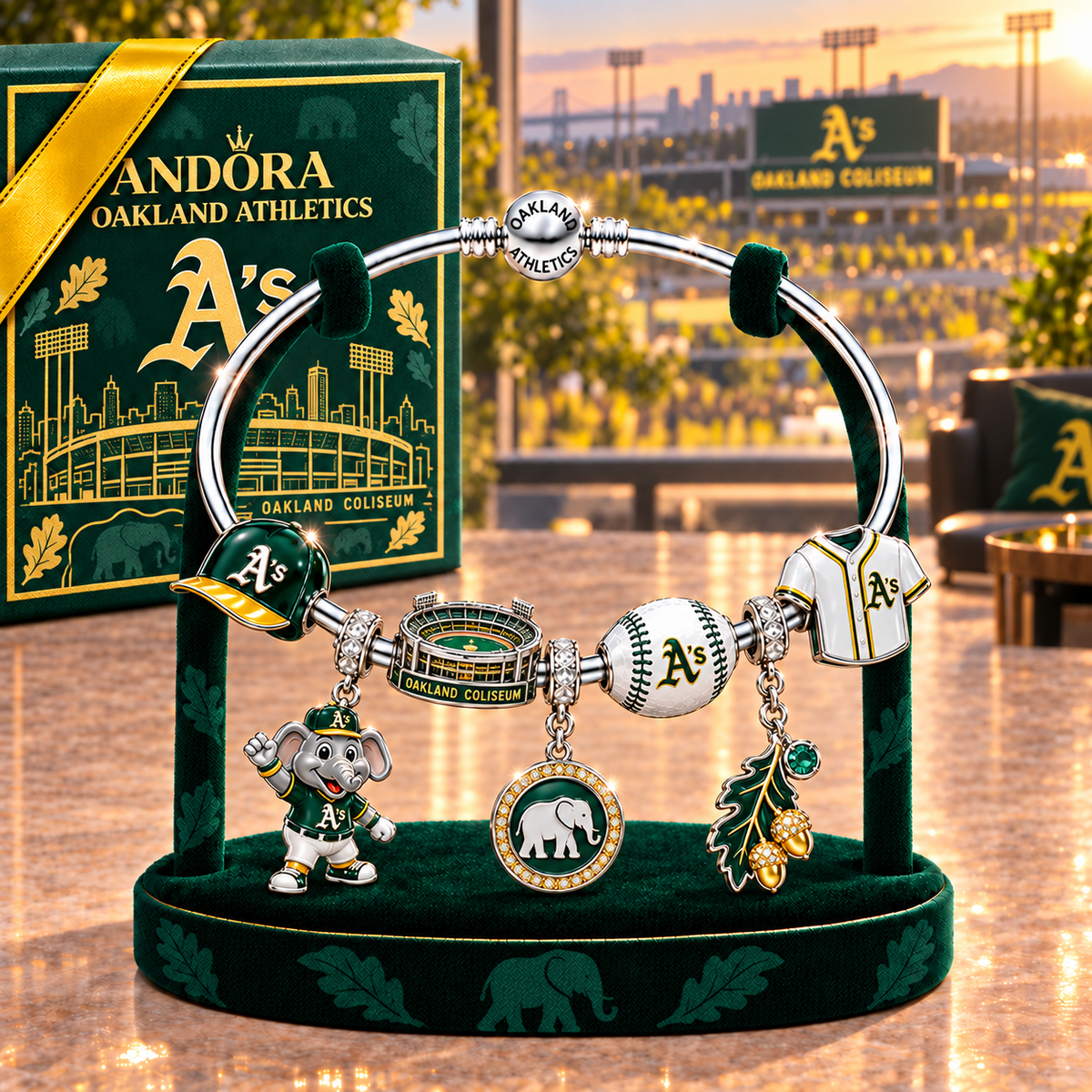 OLA Silver Charm Bracelet Set TMH