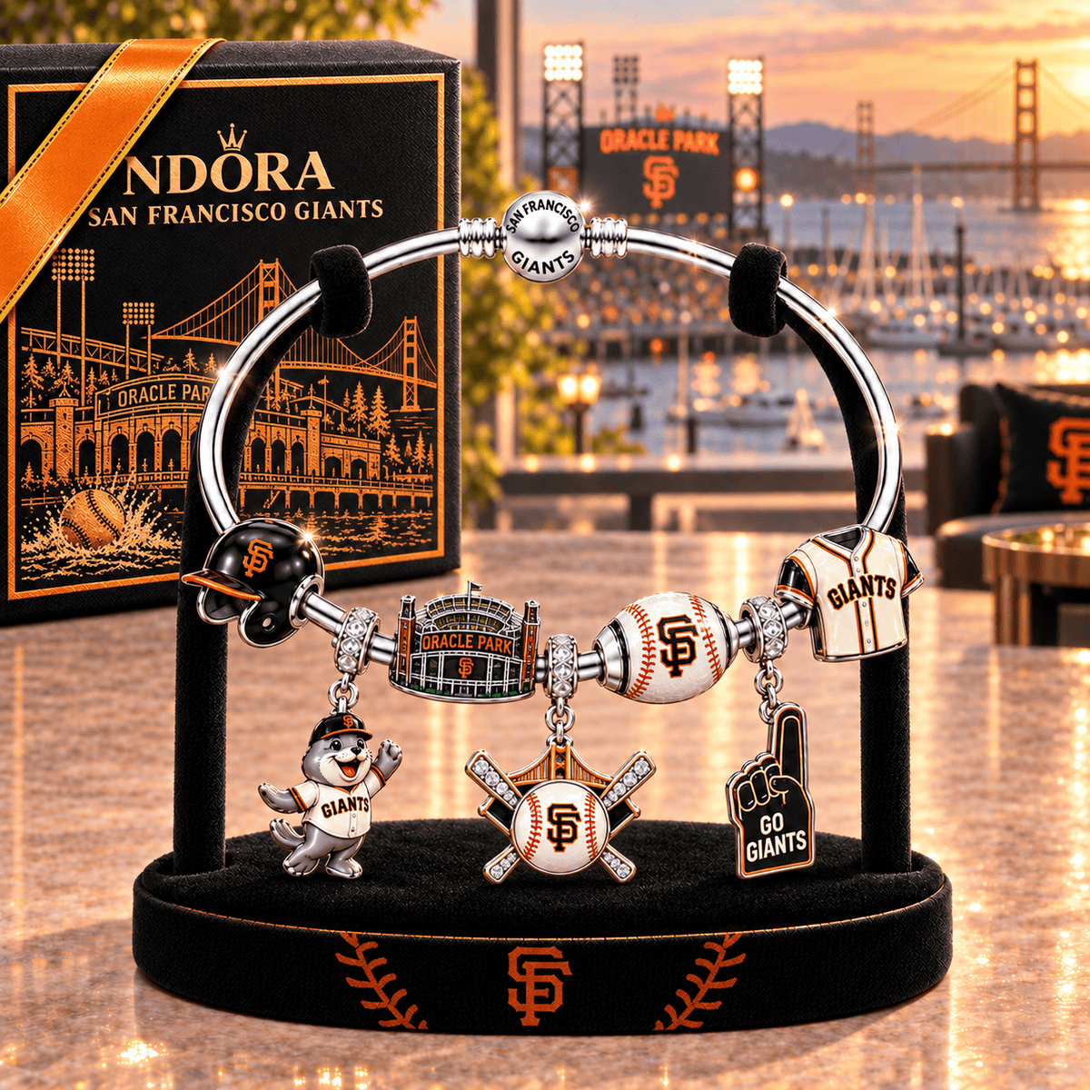 SFG Silver Charm Bracelet Set TMH