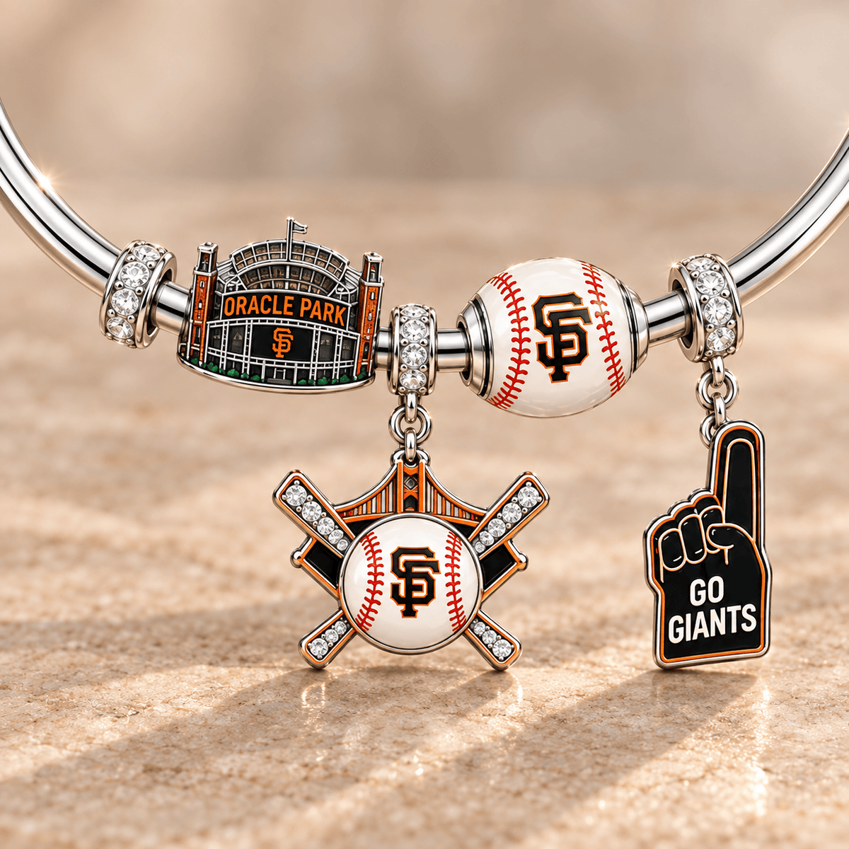 SFG Silver Charm Bracelet Set TMH
