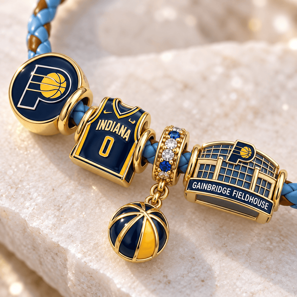IDP Braided Leather Charm Bracelet Set VTH
