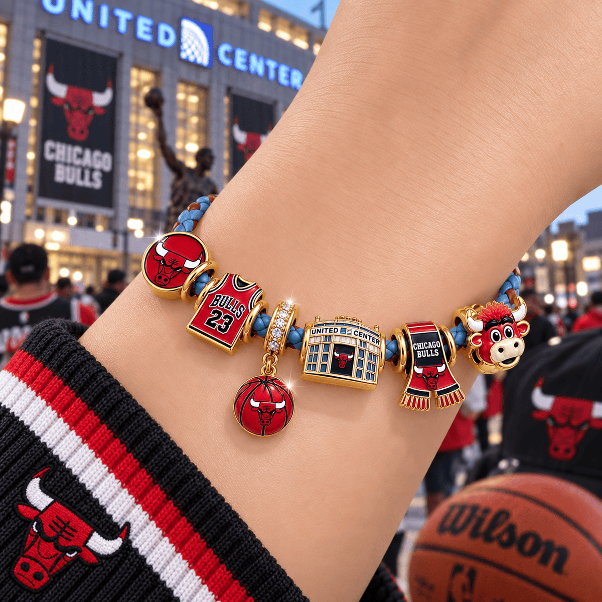 CGB Braided Leather Charm Bracelet Set VTH