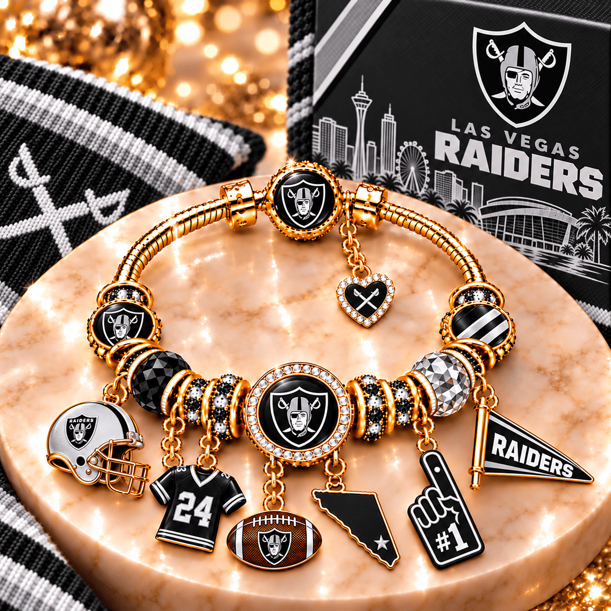 LVR Gold Charm Bracelet Set PNPA