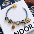 DVNG Braided Leather Charm Bracelet Set VTH