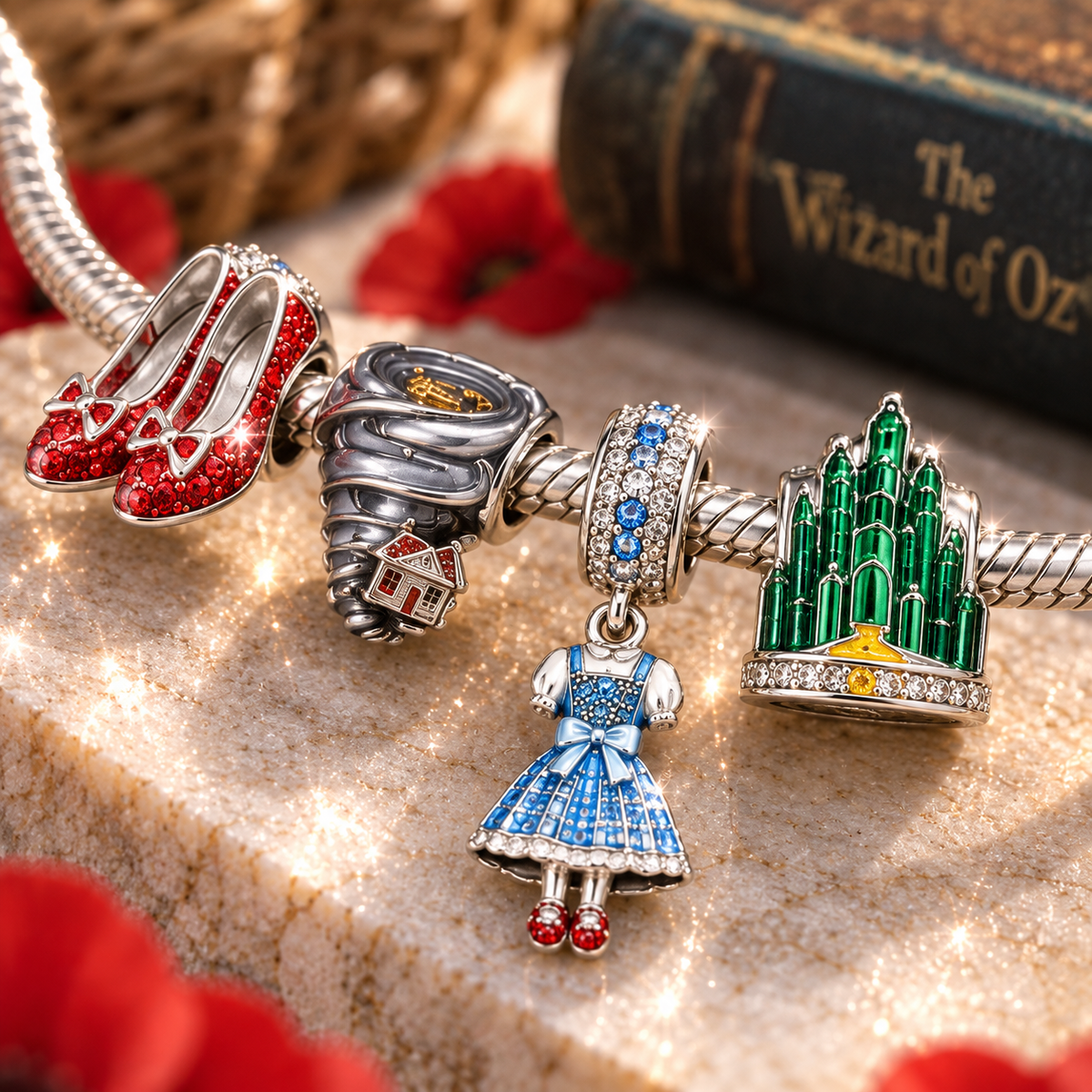 TWOZ Silver Charm Bracelet Set VTH