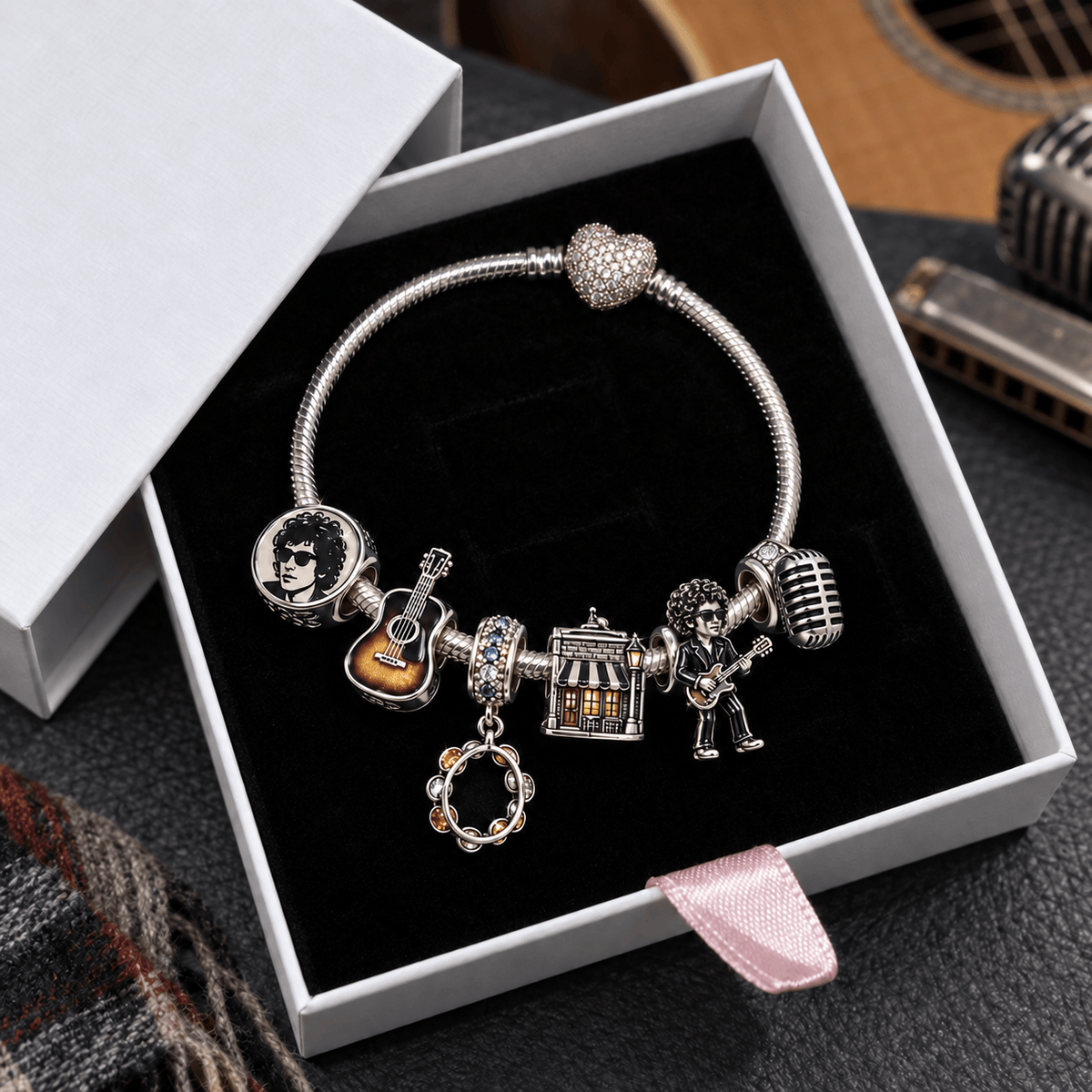 BDL Silver Charm Bracelet Set VTH