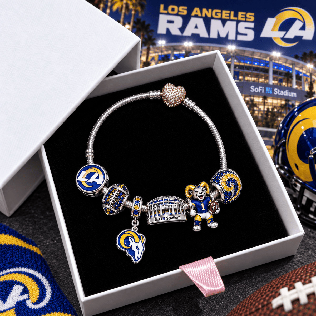 LARS Silver Charm Bracelet Set VTH