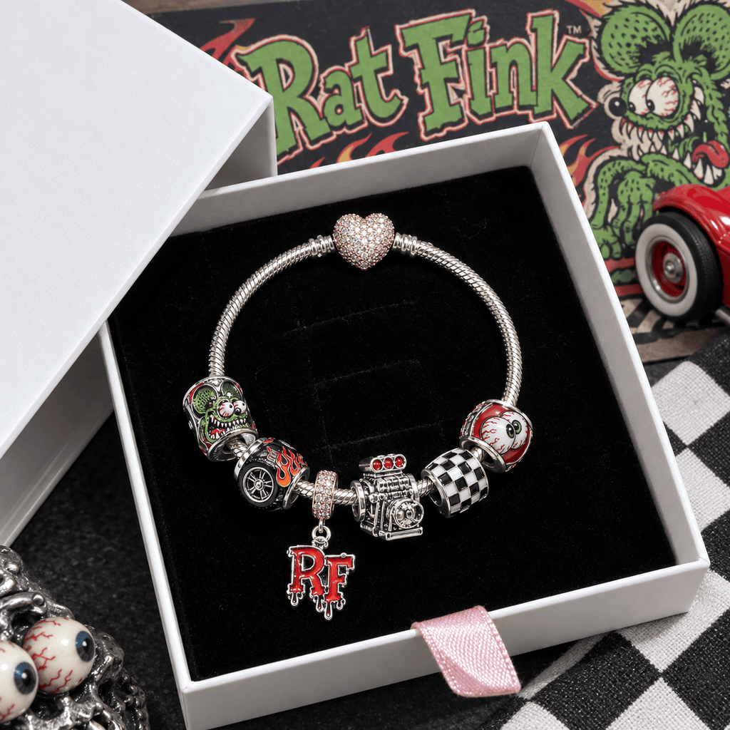 RFK Silver Charm Bracelet Set VTH