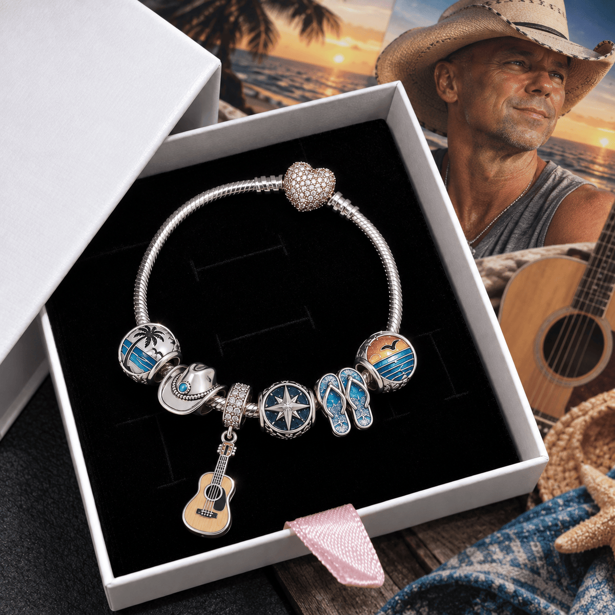 KNCN Silver Charm Bracelet Set VTH