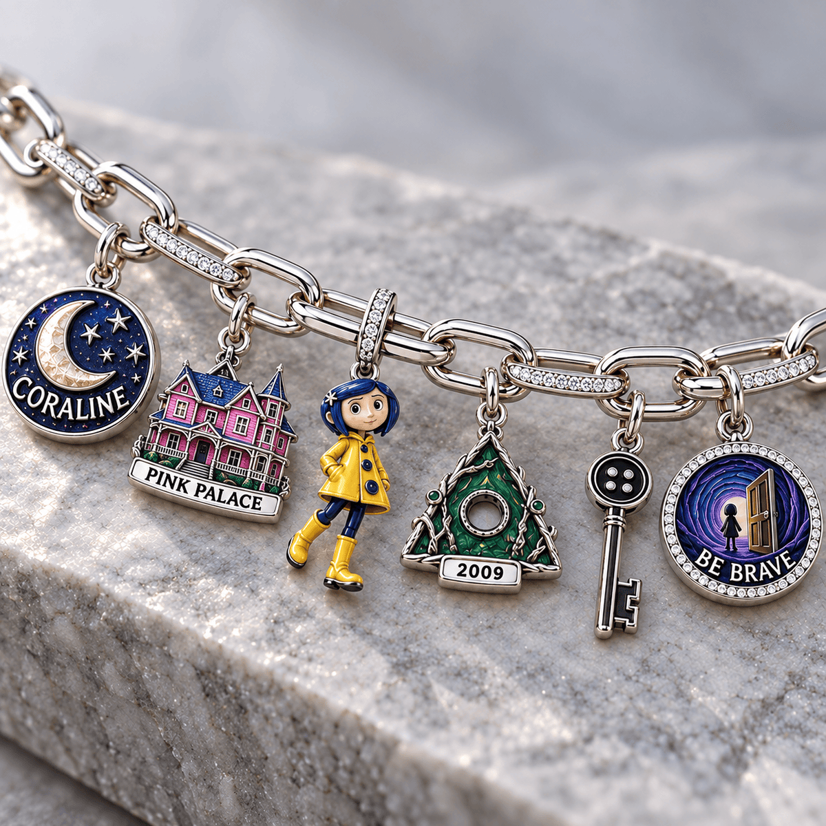 CTRN Silver Charm Bracelet Set NTVA