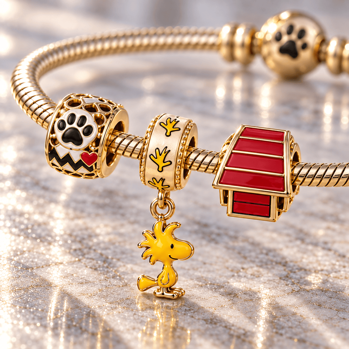 SPNY Gold Charm Bracelet Set HQH