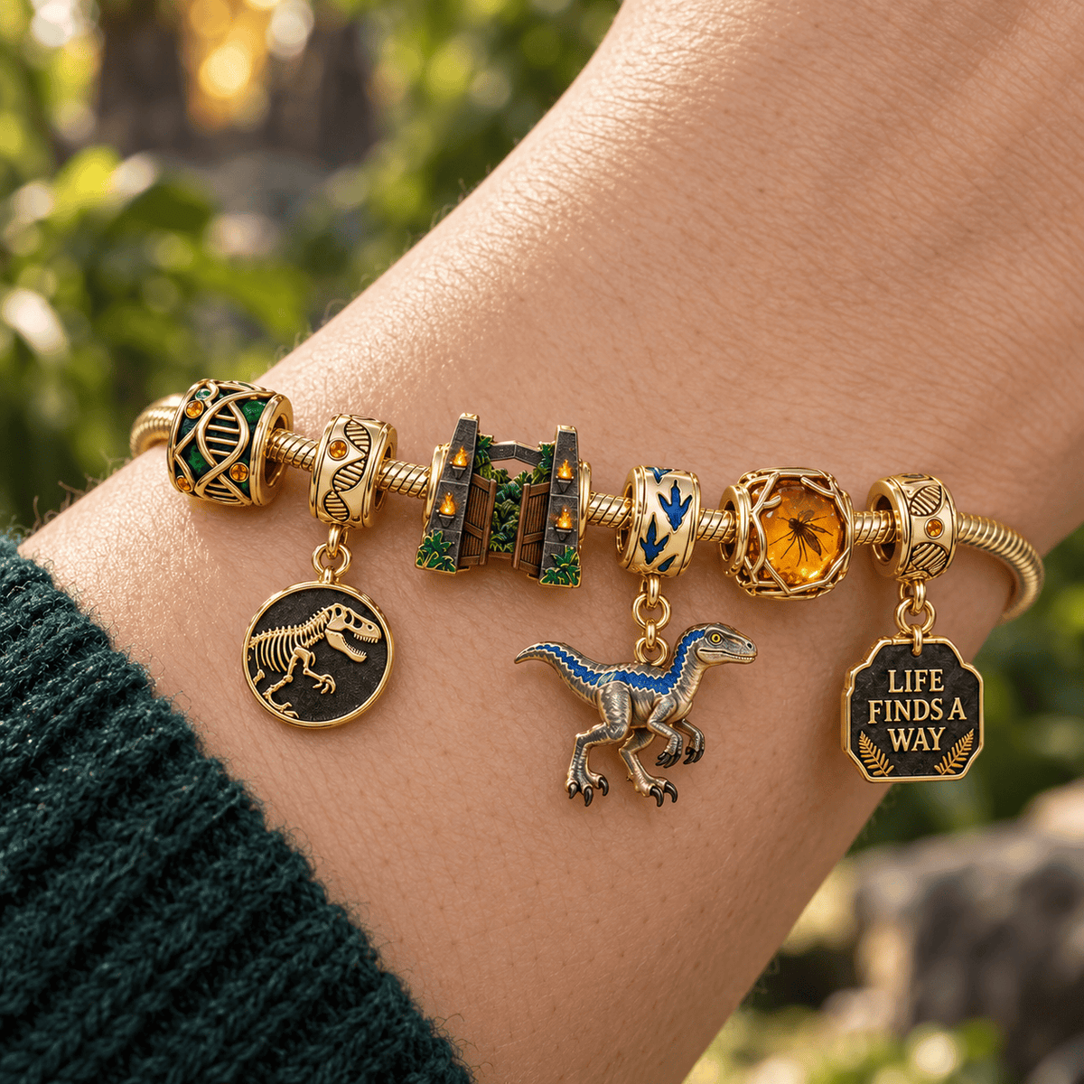 JRSW Gold Charm Bracelet Set HQH