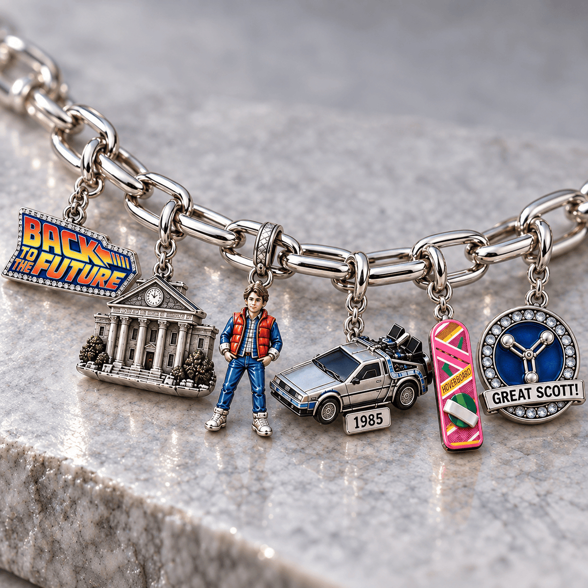 BTF Silver Charm Bracelet Set NTVA