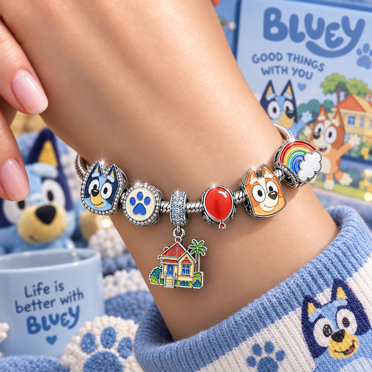 BLU Silver Charm Bracelet Set VTH