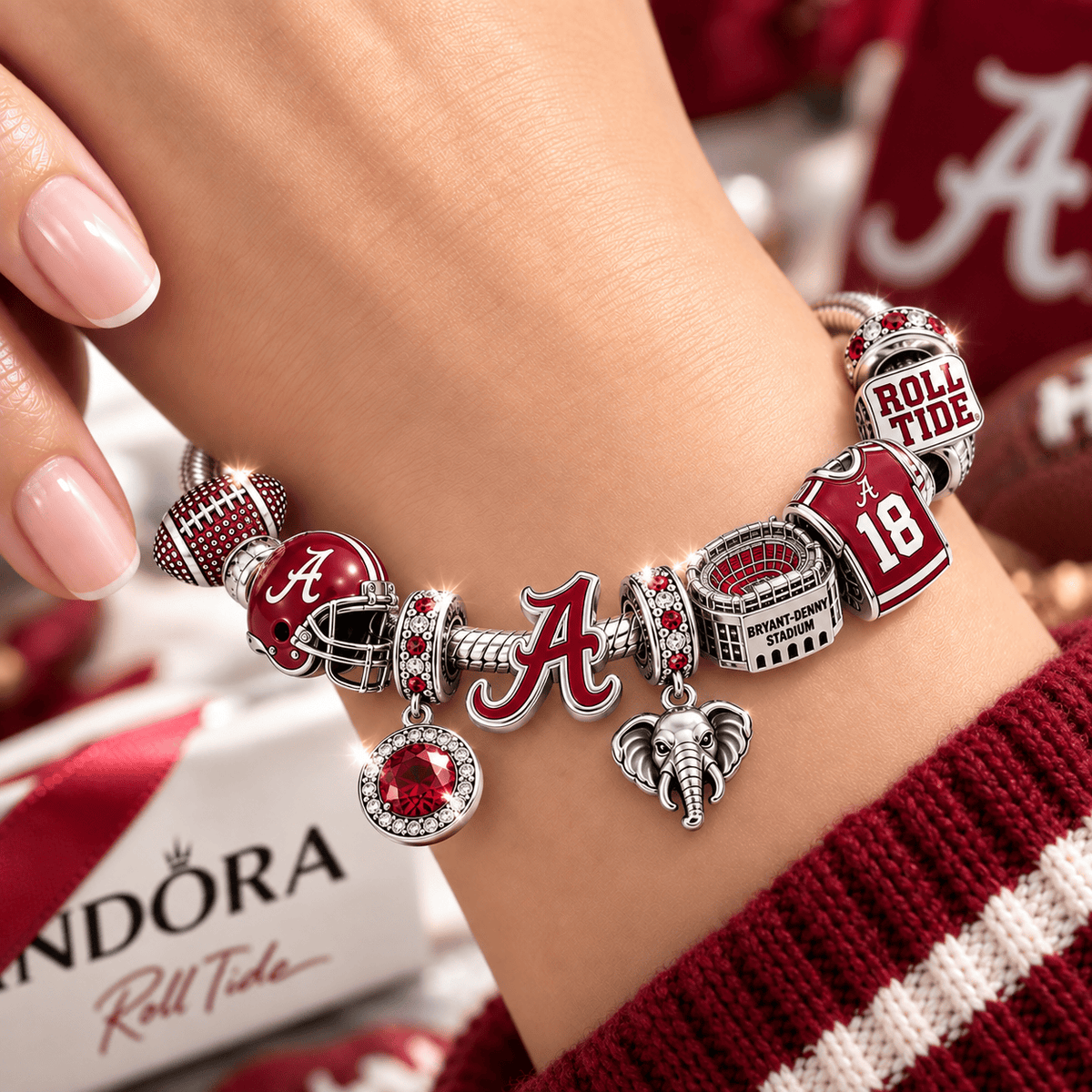 ACT Silver Charm Bracelet Set BMD