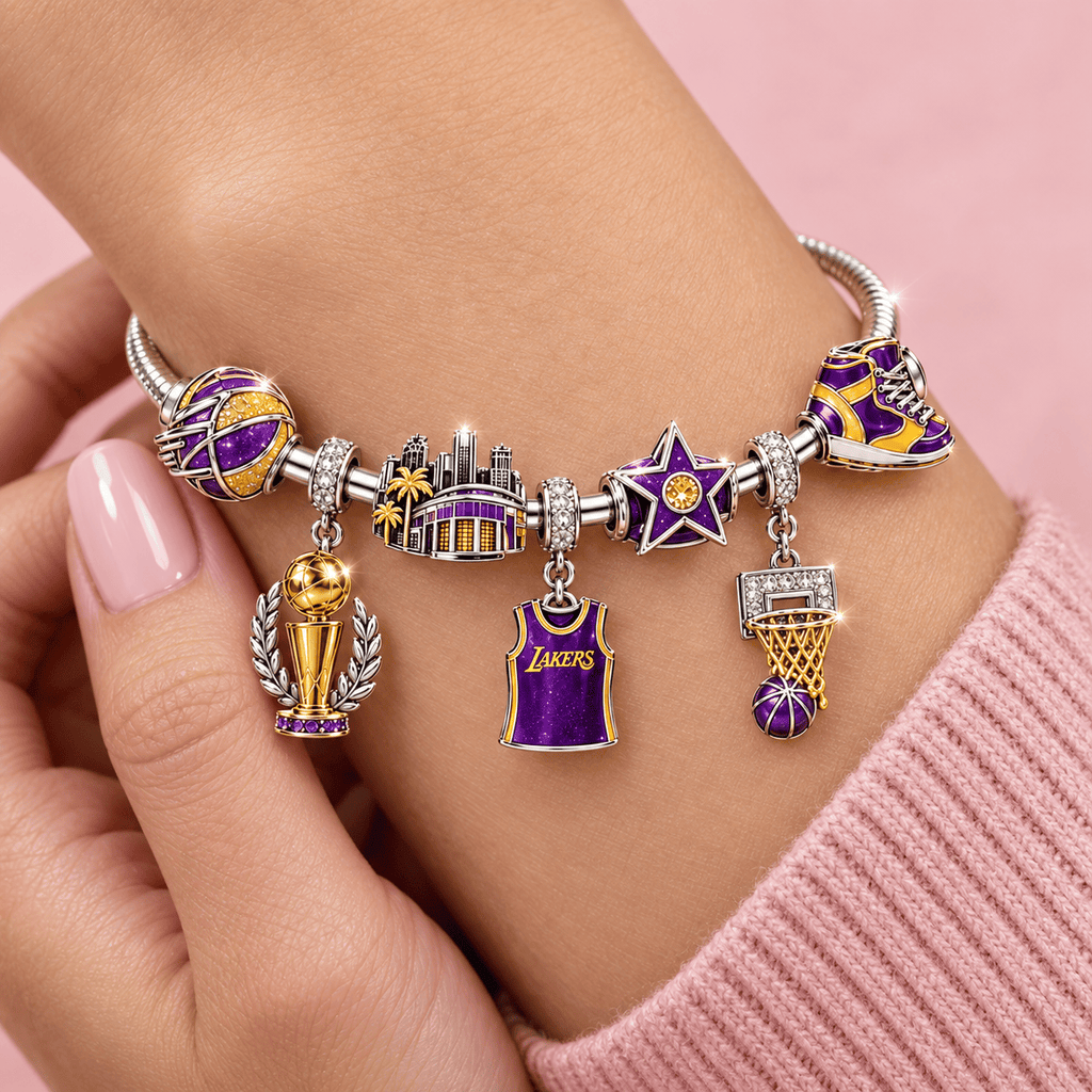 LAL Silver Charm Bracelet Set TMH