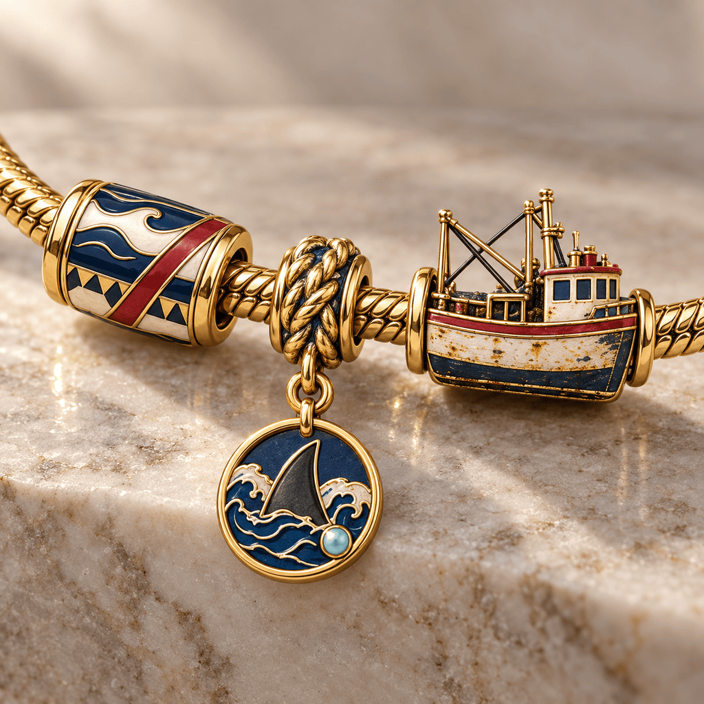 JAWS Gold Charm Bracelet Set HQH
