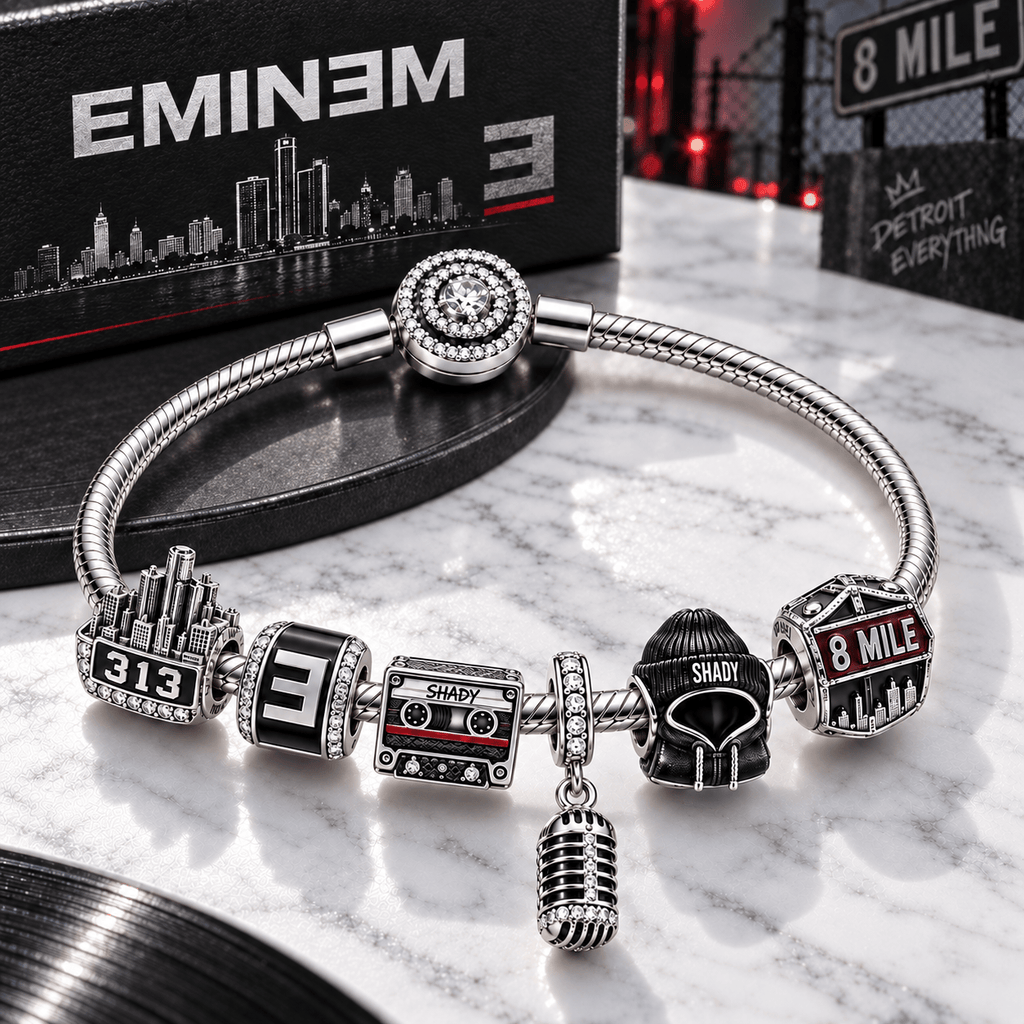 EMN Silver Charm Bracelet Set PTT