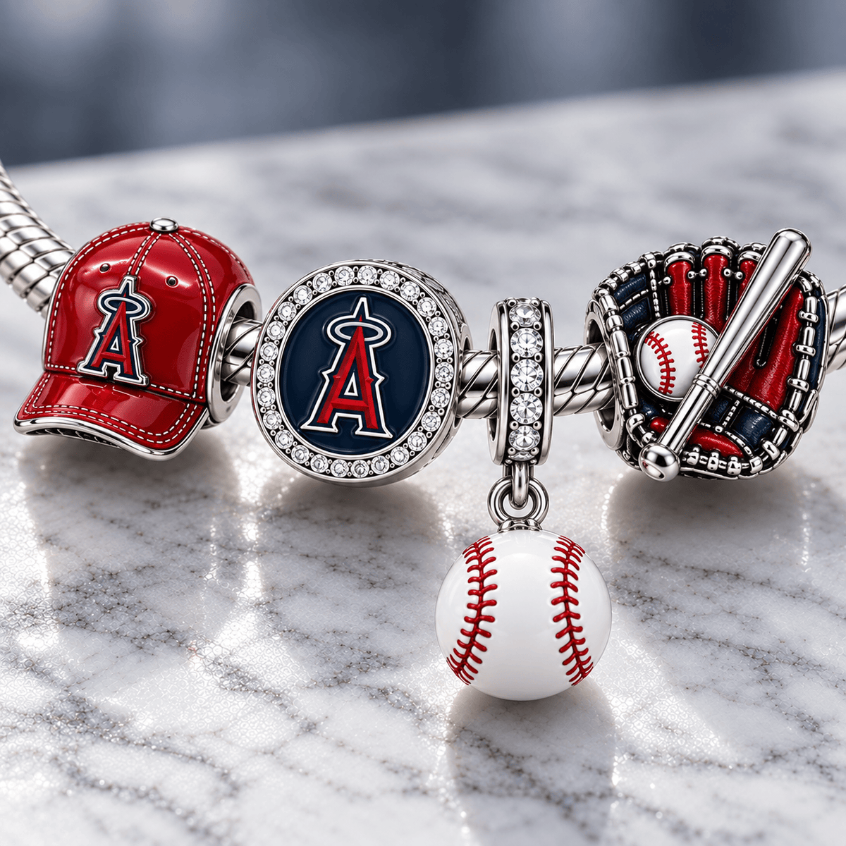 LAA Silver Charm Bracelet Set PTT
