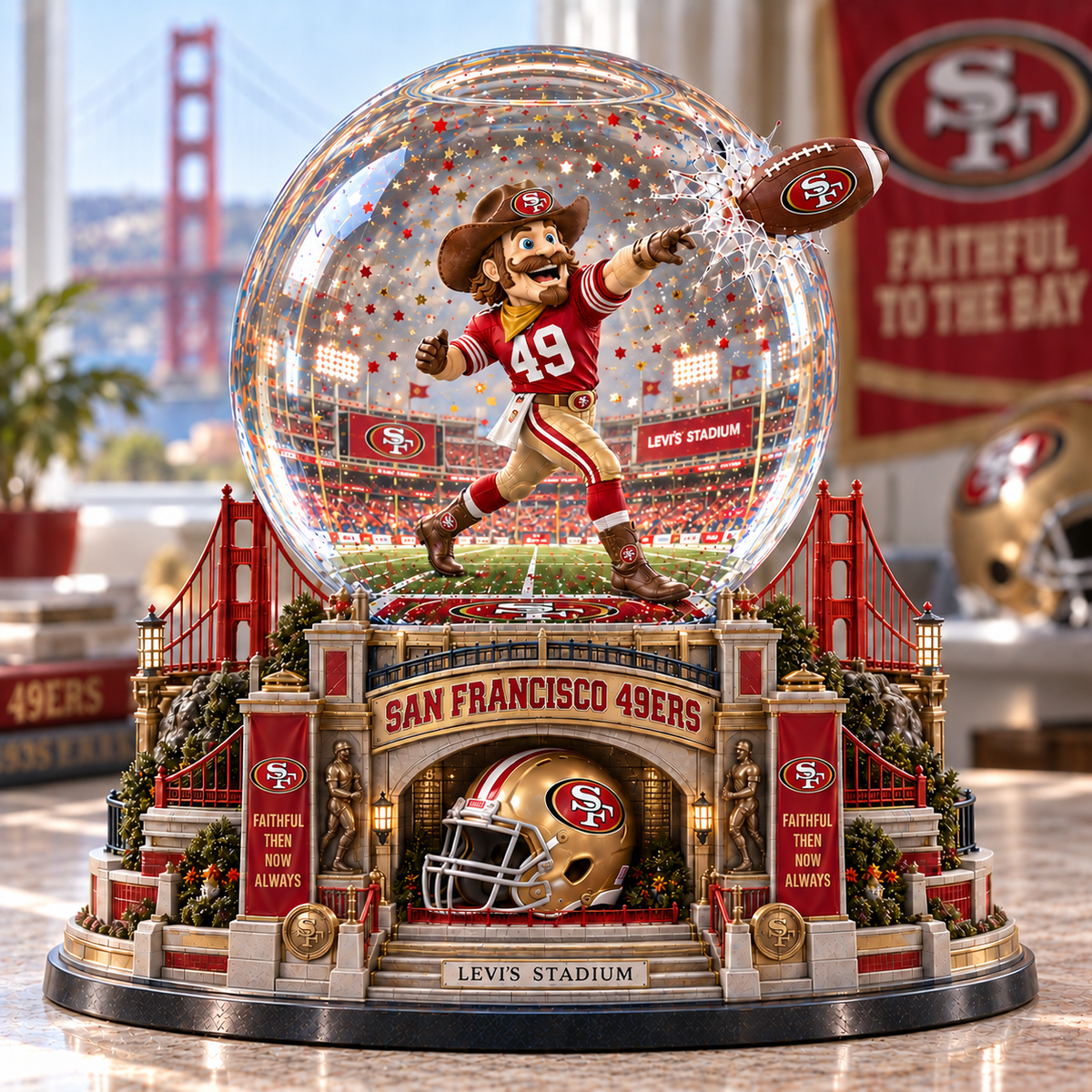 SF49 Premium Sculpted Collector Water Globe NTNA