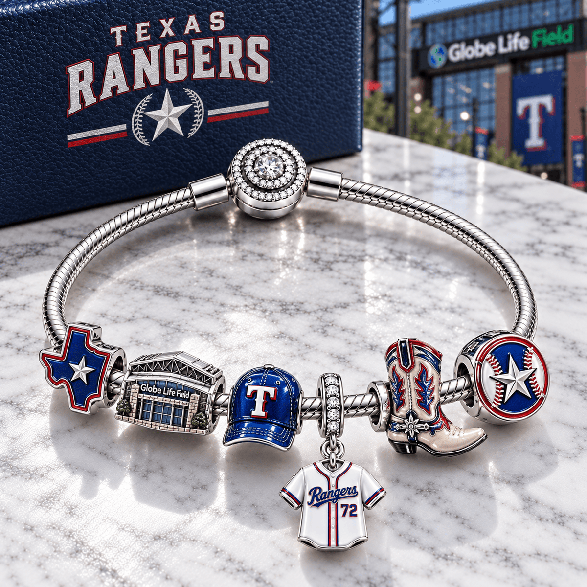 TXG Silver Charm Bracelet Set PTT
