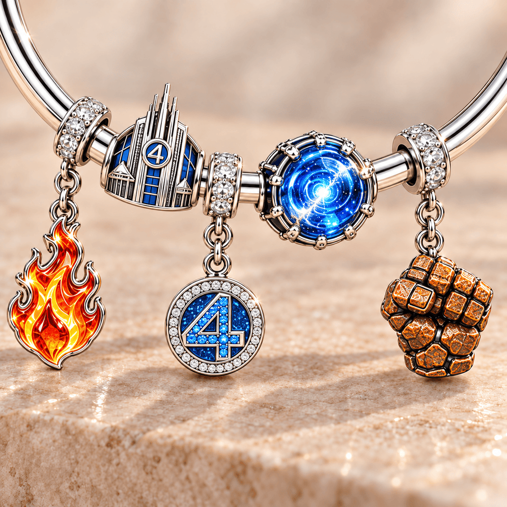 TFF Silver Charm Bracelet Set TMH