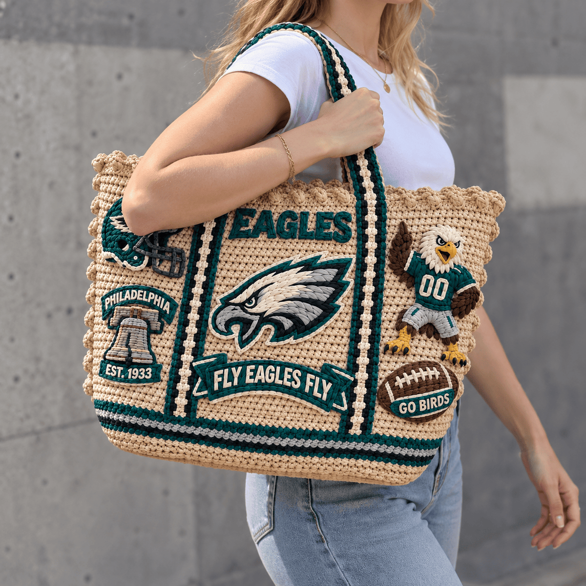 PLDE Straw-Style Embellished Tote Bag NTKO