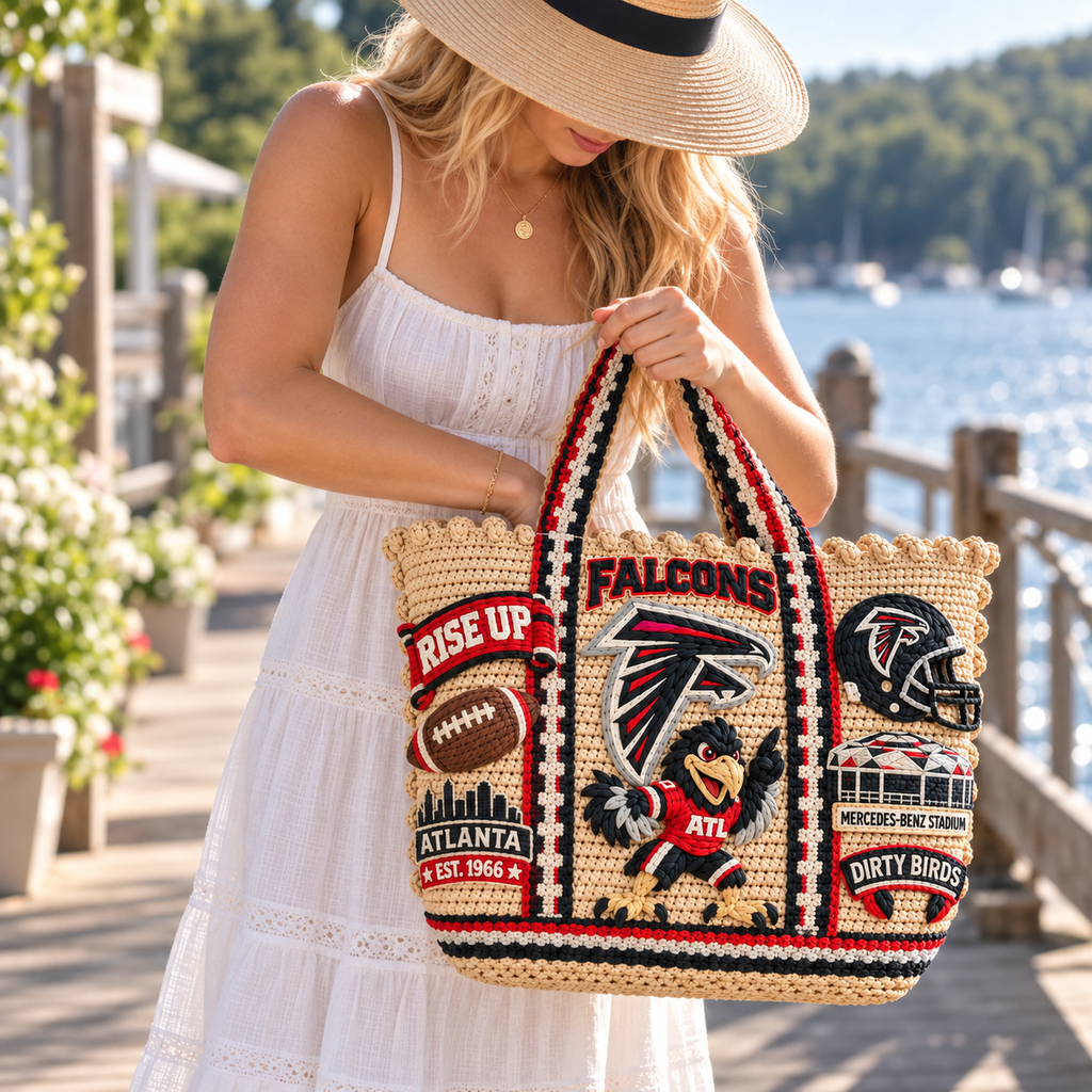ATF Straw-Style Embellished Tote Bag NTKO