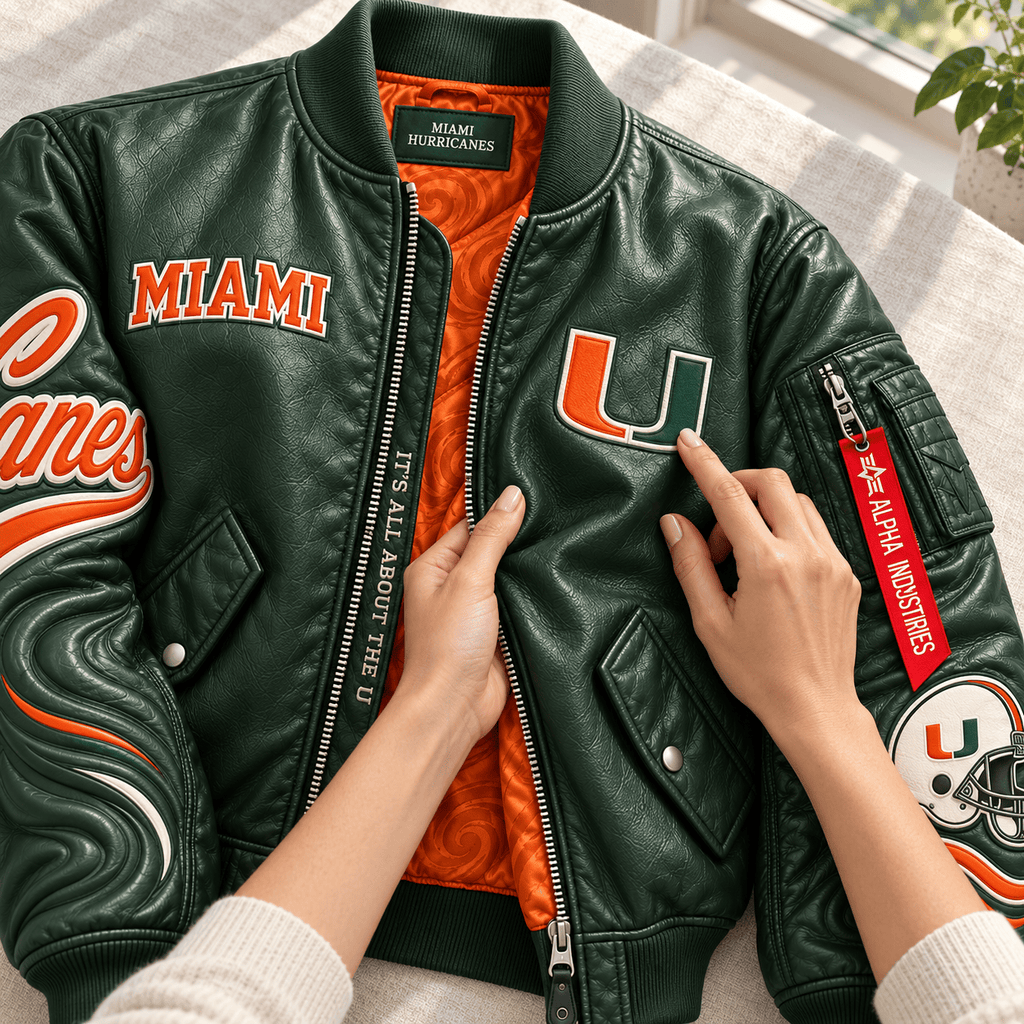 Premium MHC Bomber Leather Jacket NHVH