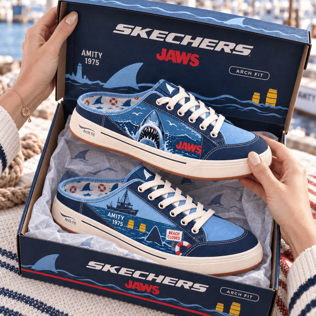 PREMIUM JAWS Canvas Sneaker Mule HQH