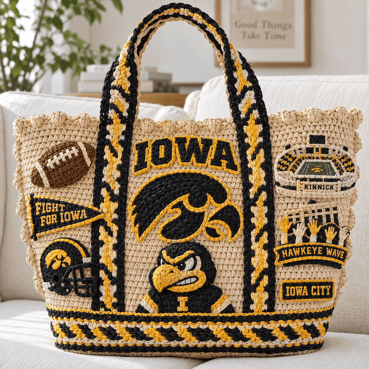 IWHK Straw-Style Embellished Tote Bag HTTT