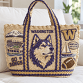 WSH Straw-Style Embellished Tote Bag HTTT