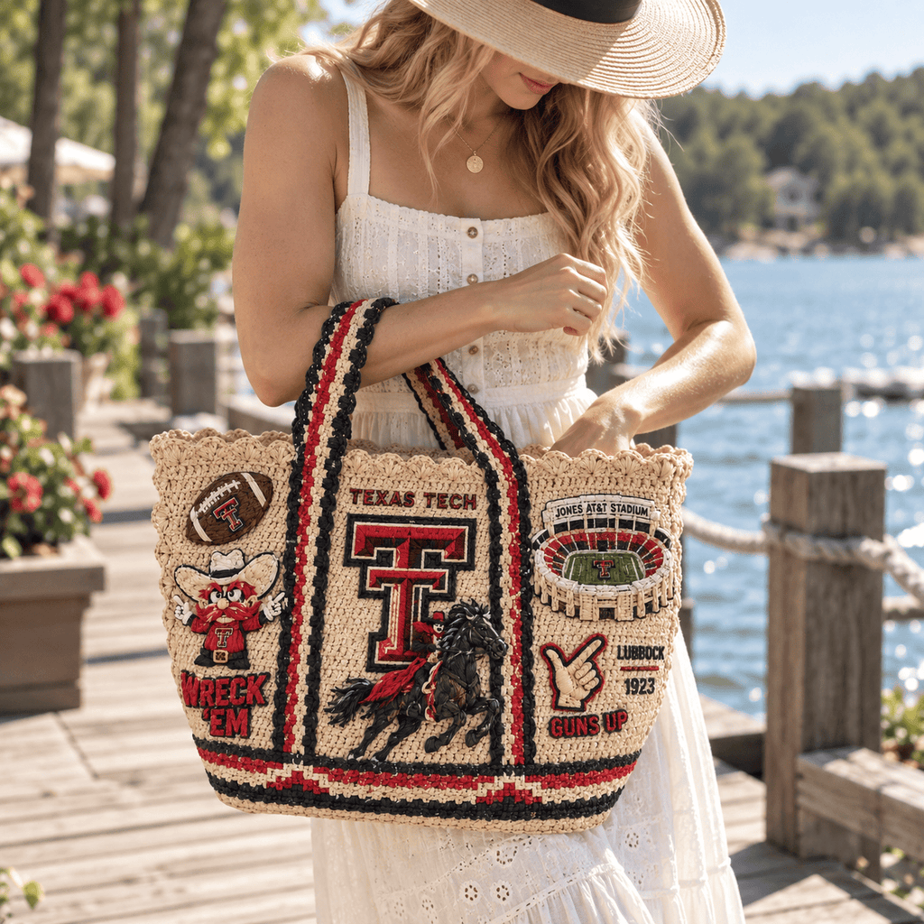 TTRR Straw-Style Embellished Tote Bag HTTT