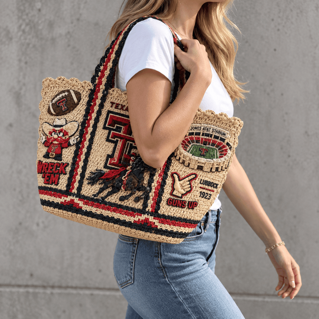 TTRR Straw-Style Embellished Tote Bag HTTT