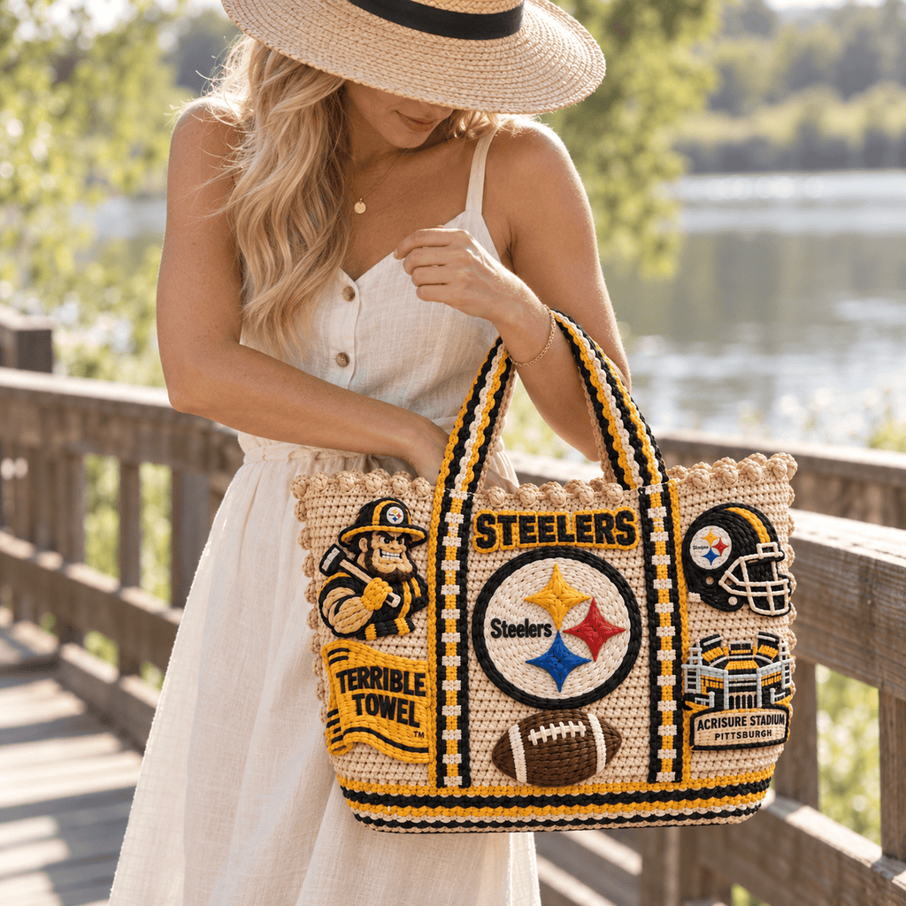 PBS Straw-Style Embellished Tote Bag NTKO