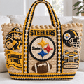 PBS Straw-Style Embellished Tote Bag NTKO