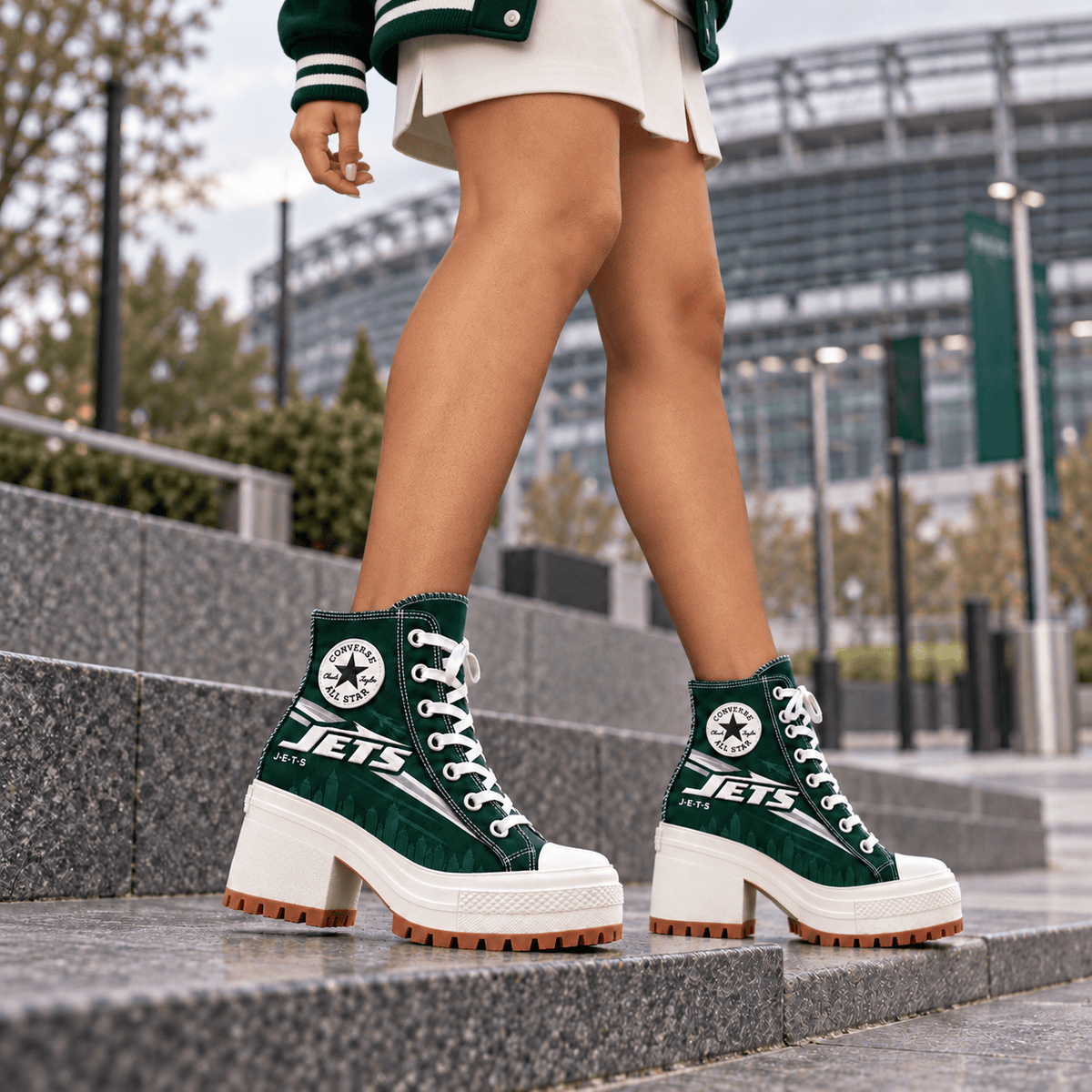 PREMIUM NYJ Heeled High-Top Sneakers TMH