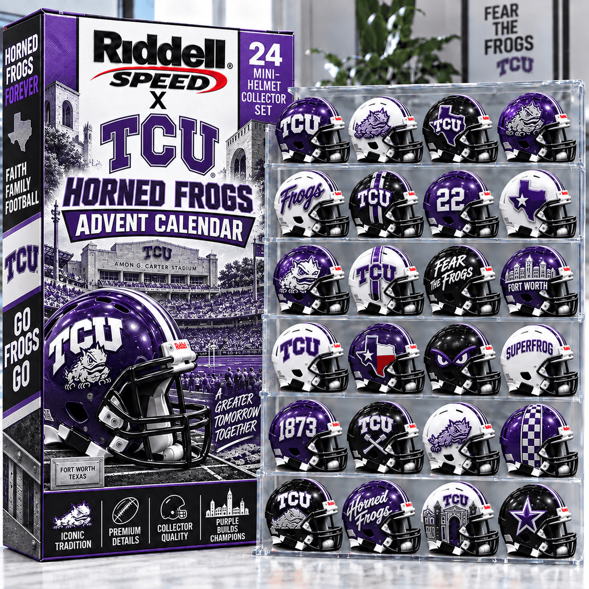 Premium TCU Mini Helmet Advent Calendar NTNA