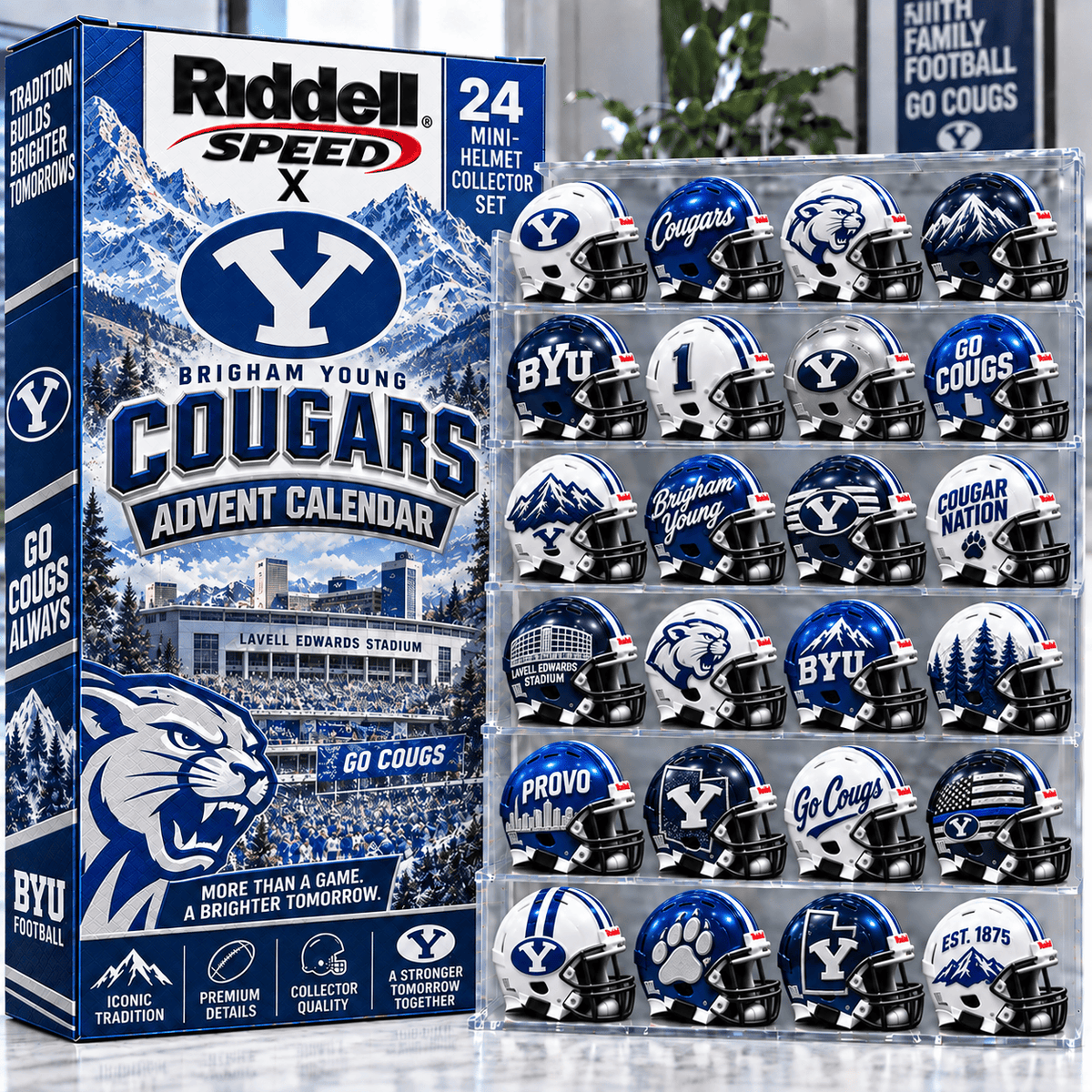 Premium BYU Mini Helmet Advent Calendar NTNA
