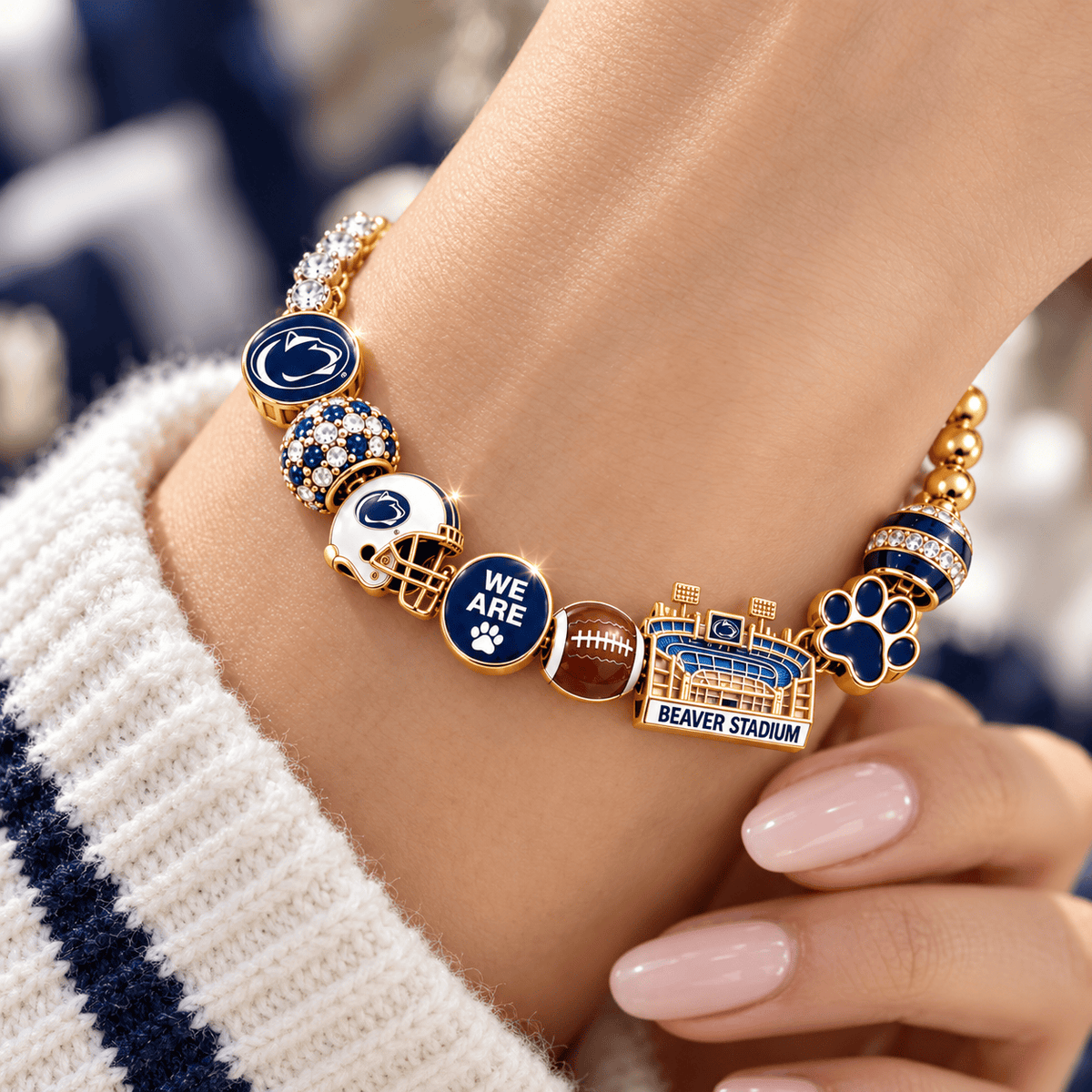 PSNL Gold Charm Bracelet Set BMD