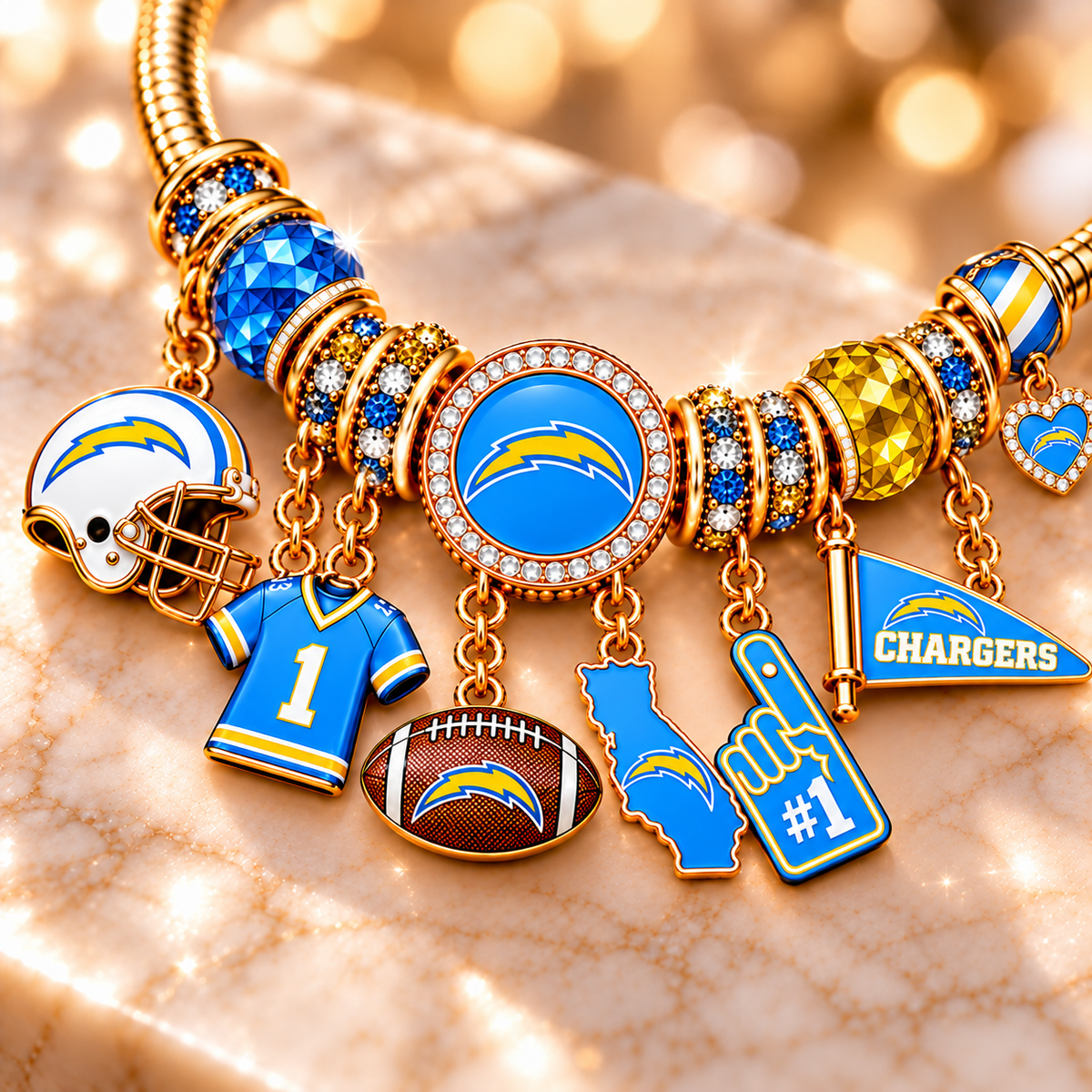 LAC Gold Charm Bracelet Set PNPA
