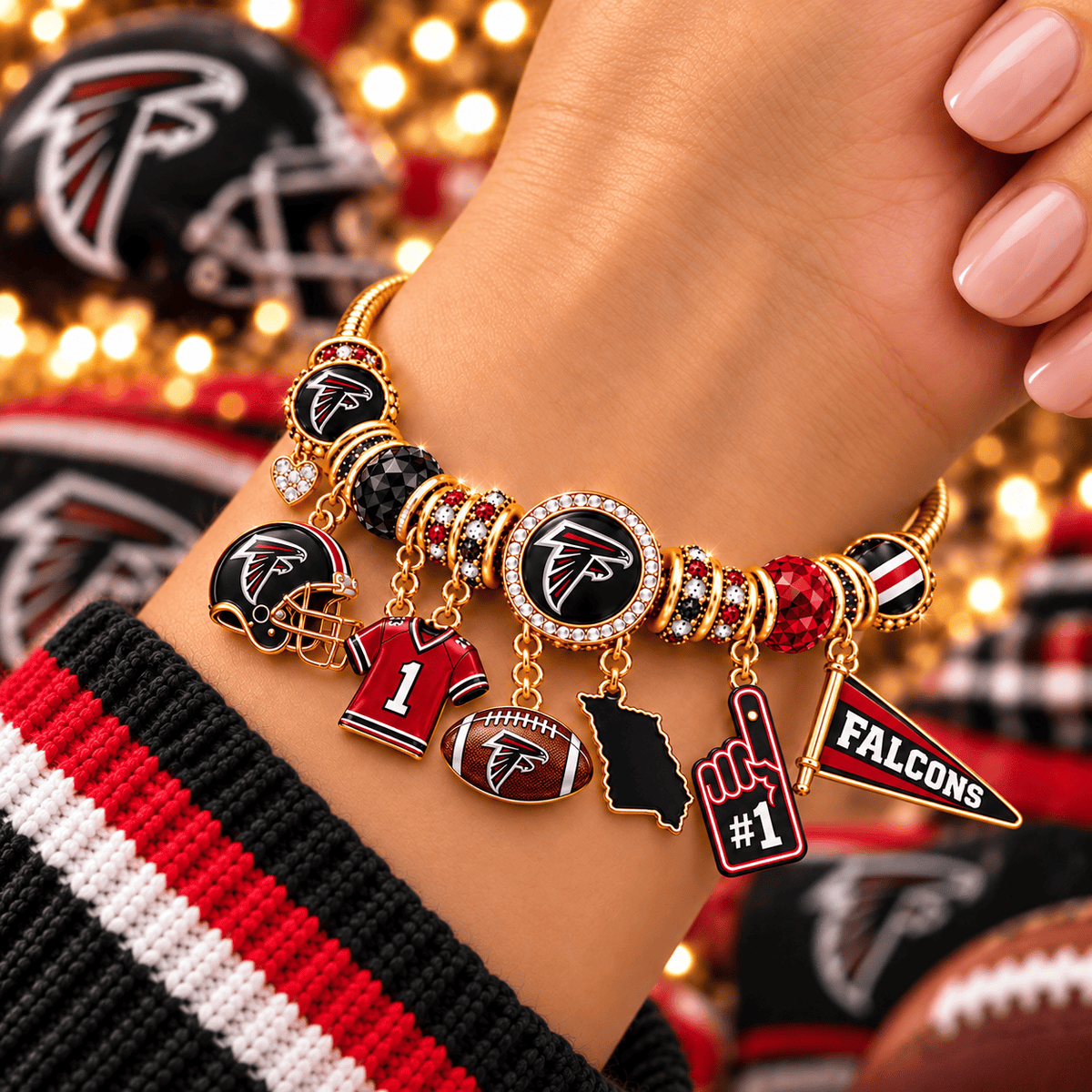 ATF Gold Charm Bracelet Set PNPA