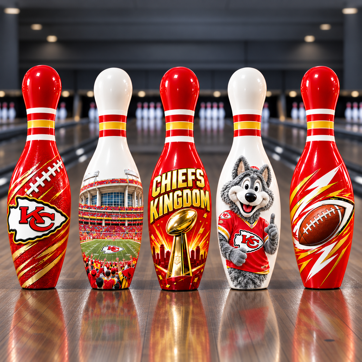 KCC 5-Piece Decorative Bowling Pin Set PNPA