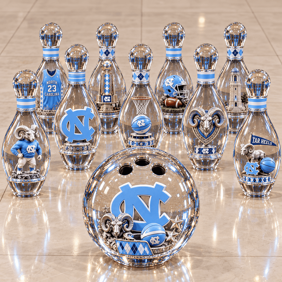 UNC PREMIUM 3D BOWLING SET HTTT