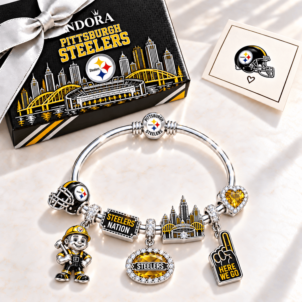 PBS Silver Charm Bracelet Set TMH