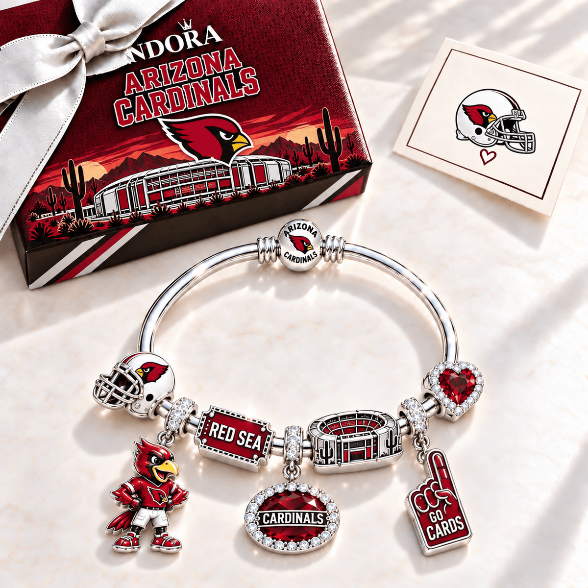 ARCD Silver Charm Bracelet Set TMH