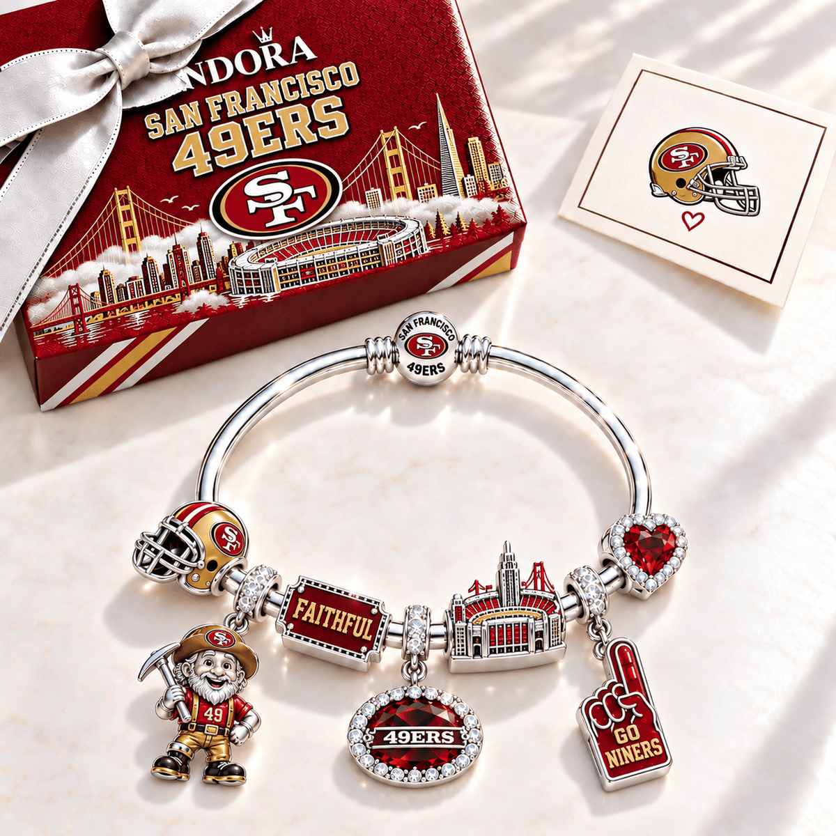 SF49 Silver Charm Bracelet Set TMH