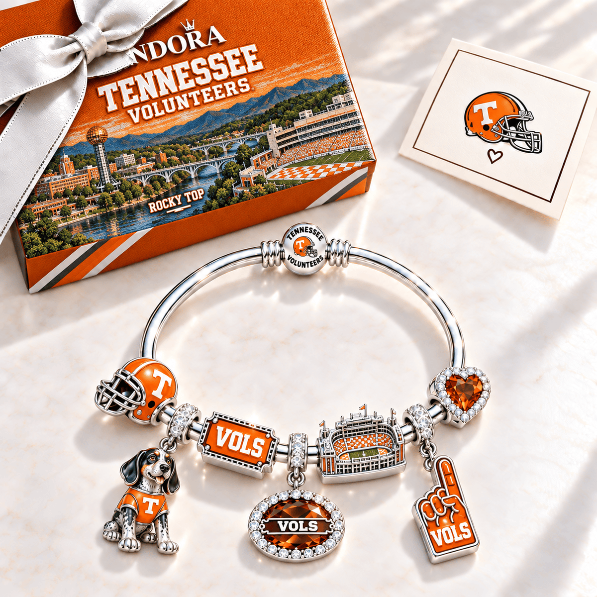 TVF Silver Charm Bracelet Set TMH